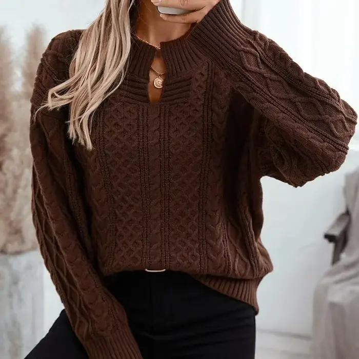 Pull col en V pour femme