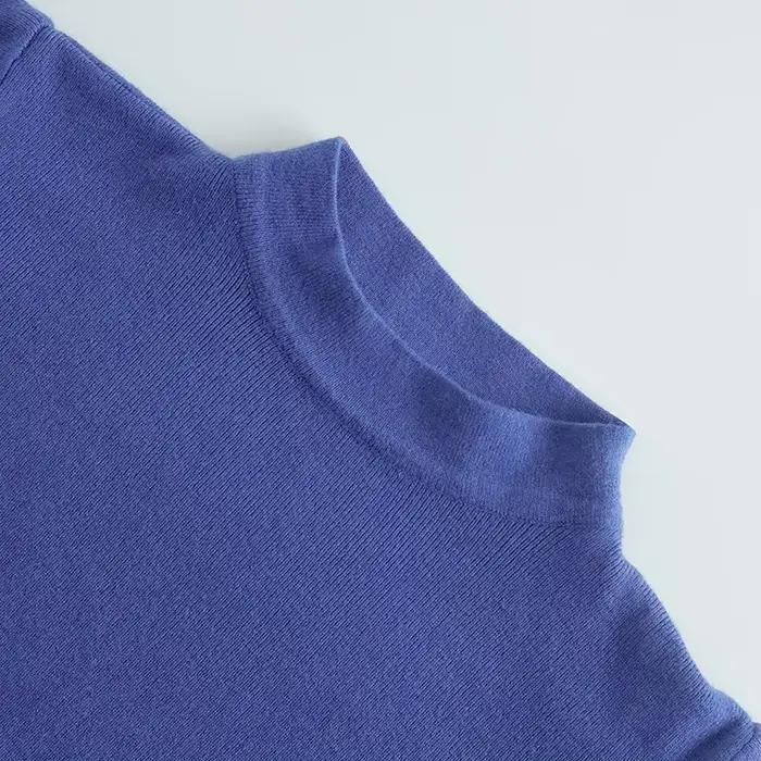 Pull en coton polyester tricoté décontracté avec manches bouffantes pour femmes hiver style sauvage occassions variées