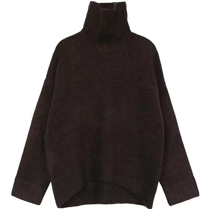 Pull chic pour femme, col roulé