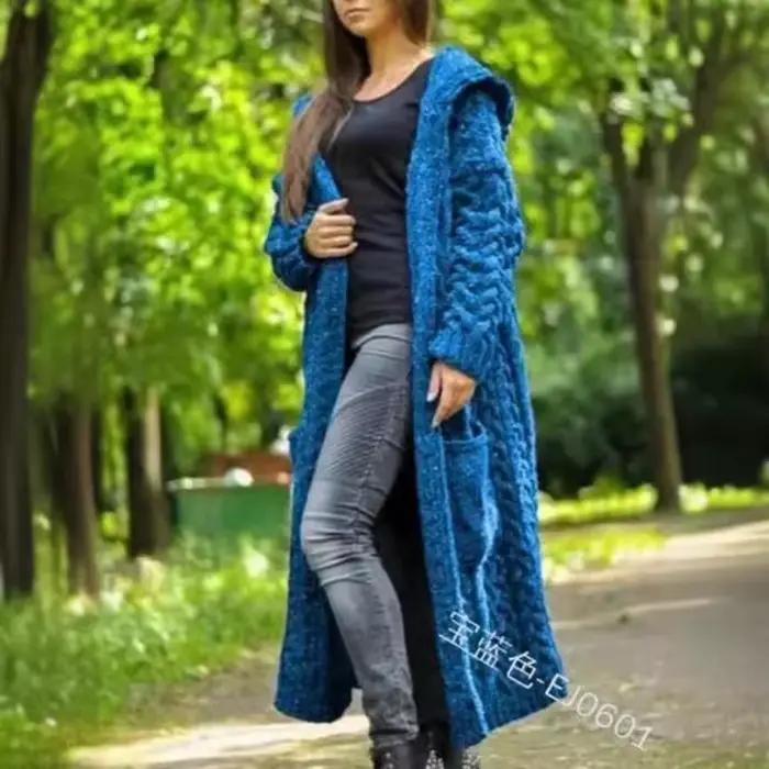 Cardigan élégant à capuche pour femme