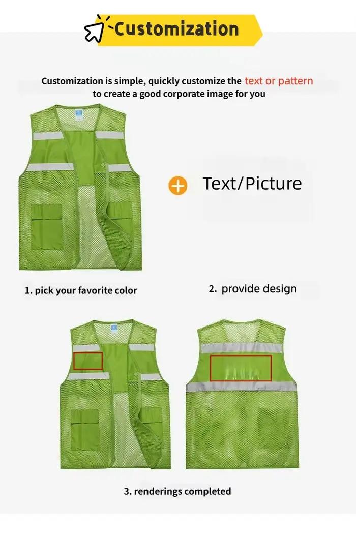 Gilet en maille respirante personnalisé avec impression de logo