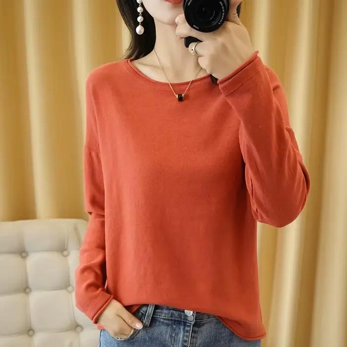 Pull tricoté pour femmes en coton 100% coupe ample et style décontracté pour toute la saison occassions spéciales et cadeaux pour femmes