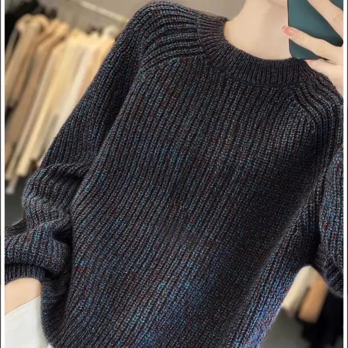 Pull en tricot à manches princesse pour femmes