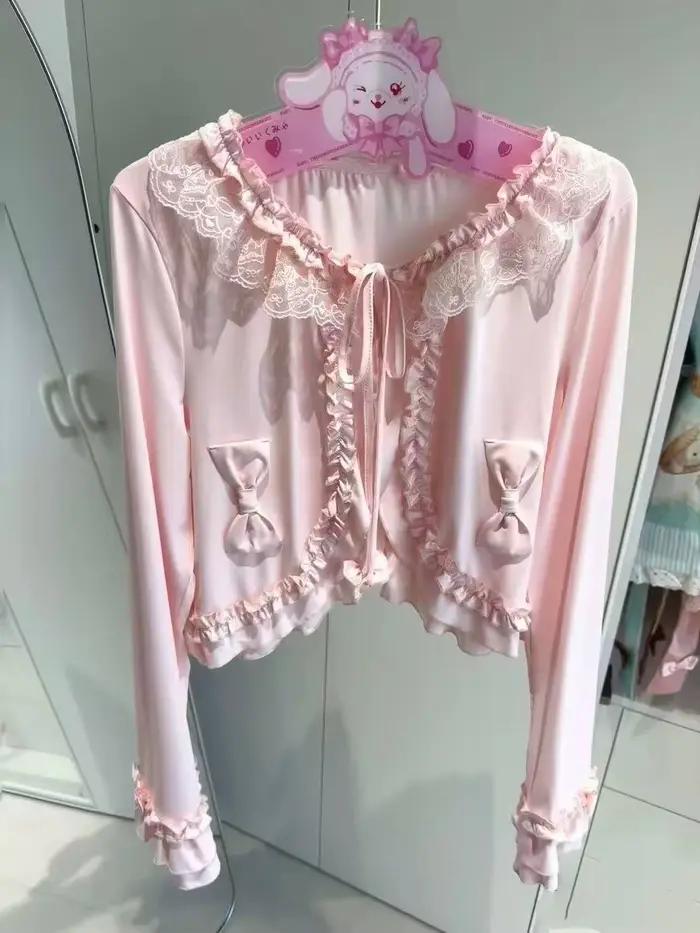 Cardigan Y2K Kawaii Lolita pour femmes