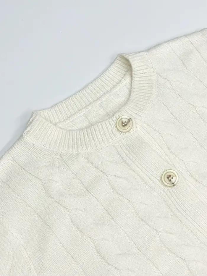 WXOY femmes tricot pull automne hiver mode tricoté manteau torsadé fleur