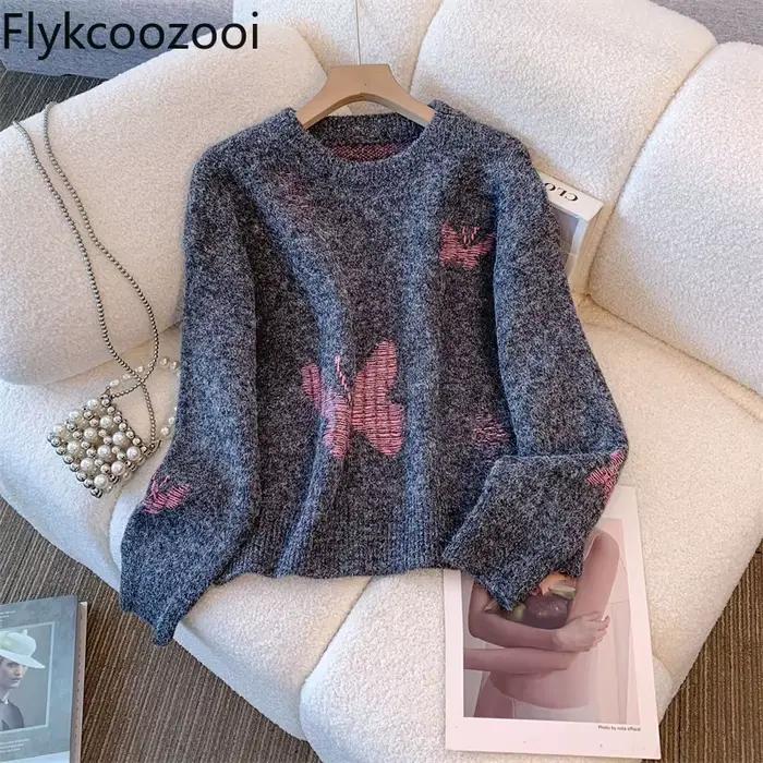 Pull jacquard alpaga de style ample
