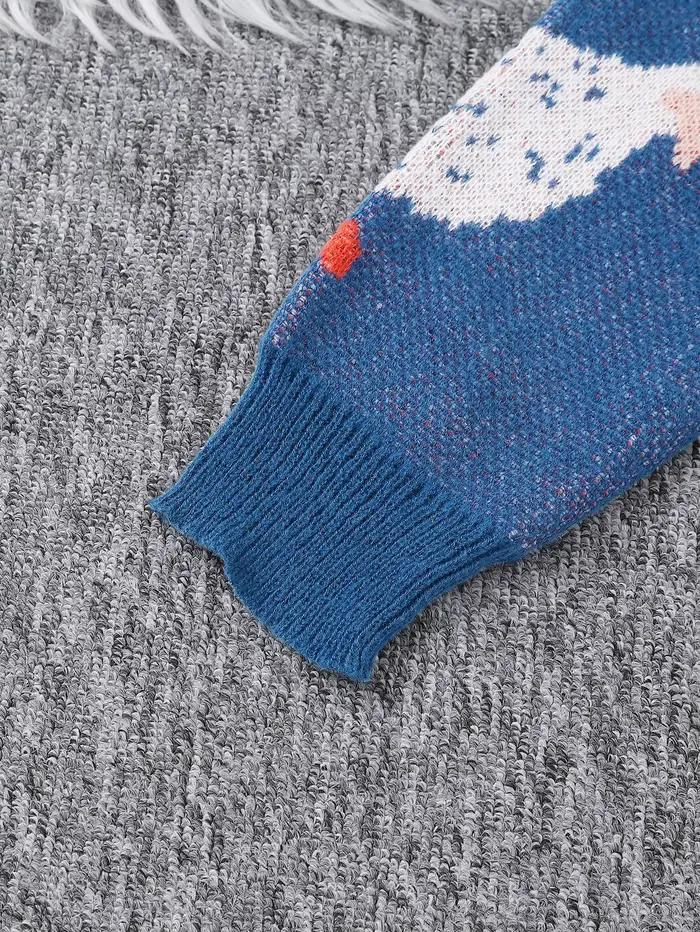 Pull jacquard canard mignon col rond décontracté pour hommes quatre saisons faire du shopping occasions spéciales