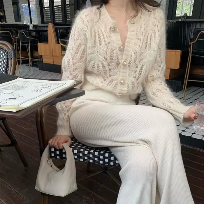 Cardigan Mohair de Style français pour femme