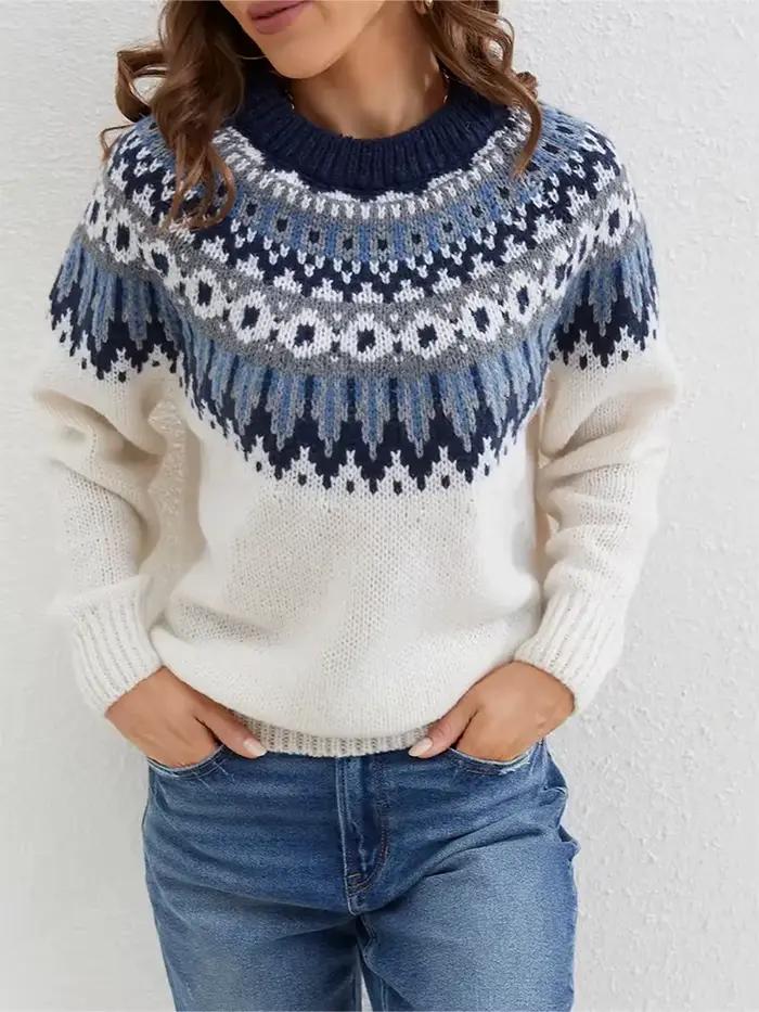 Pull décontracté en acrylique aux motifs écossais pour femmes, grandes tailles, automne et hiver, pour bureau et occasions spéciales