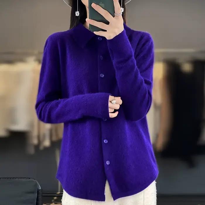 Cardigan en cachemire de vison pour femme