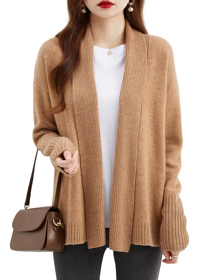 Cardigan en laine mérinos pour femme