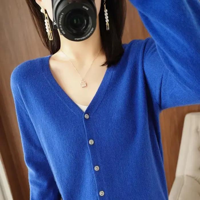 Cardigans pour femmes, tricot à simple boutonnage