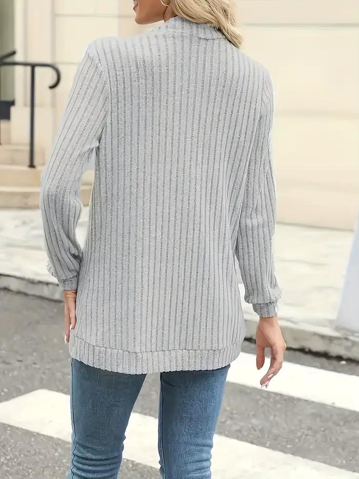 Pull cardigan sur le devant élégant pour femme