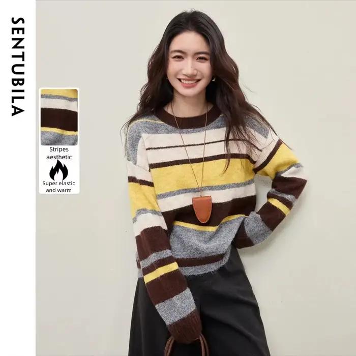 Pull pour femme SENTUBILA à haute élasticité