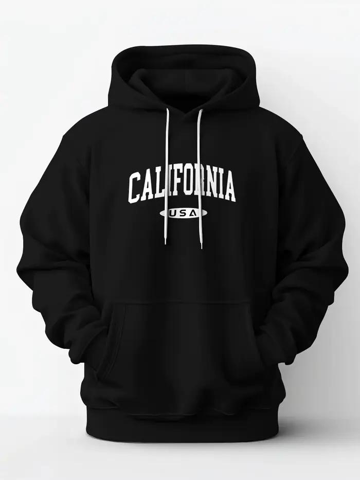 Sweat à capuche California en polyester coton, décontracté et élégant pour femmes, style streetwear, confortable et polyvalent pour diverses occasions