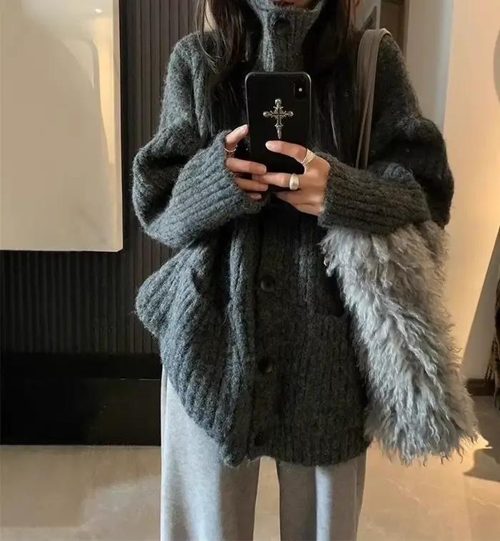Pull à col haut pour femme