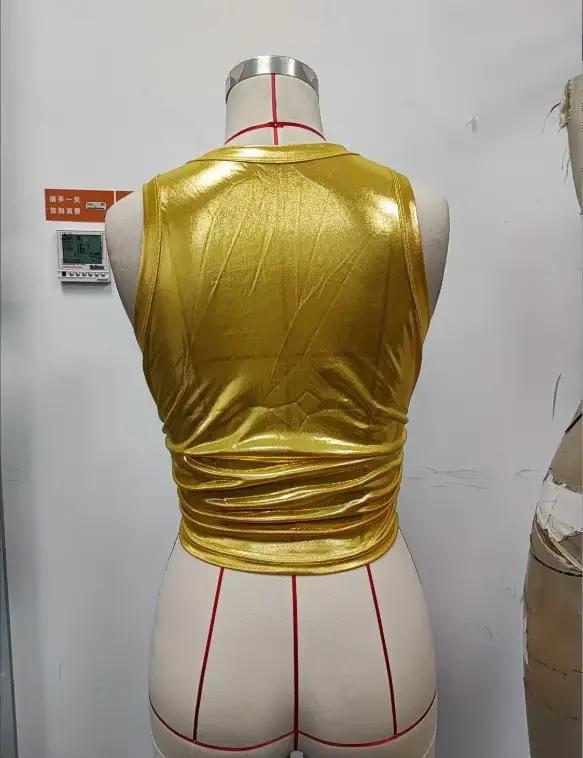 Gilet chaud doré pour femme