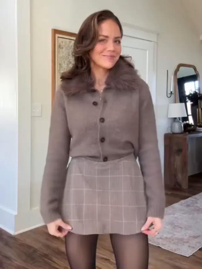 Veste fausse fourrure ample col rabattu boutonnage simple HH pour femmes hiver décontracté à offrir occassions spéciales