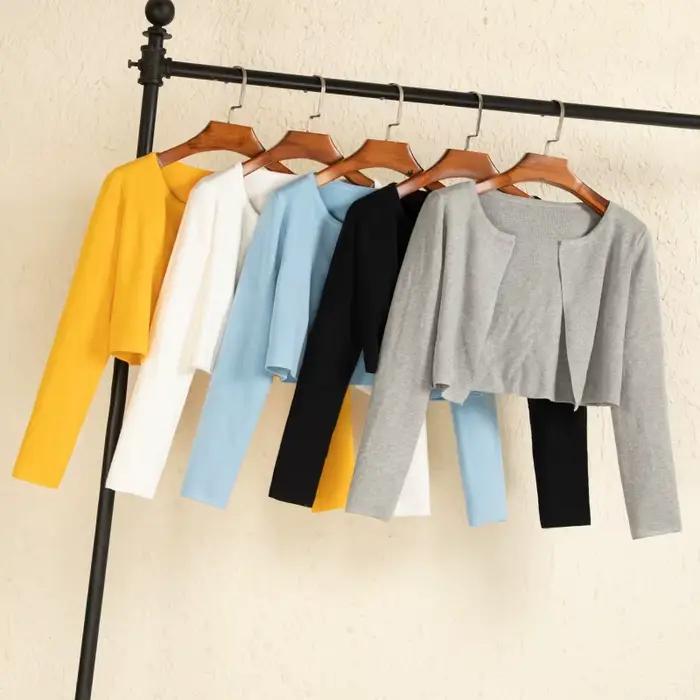 Gilet femme manche longue cardigan tricoté à manches longues korean fashion vetement