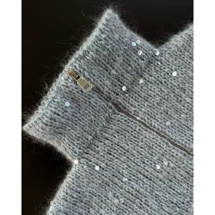 Pull à paillettes bywindto cardigan tricot brillant et décontracté pour femmes avec double fermeture éclair et col montant coréen pour automne hiver