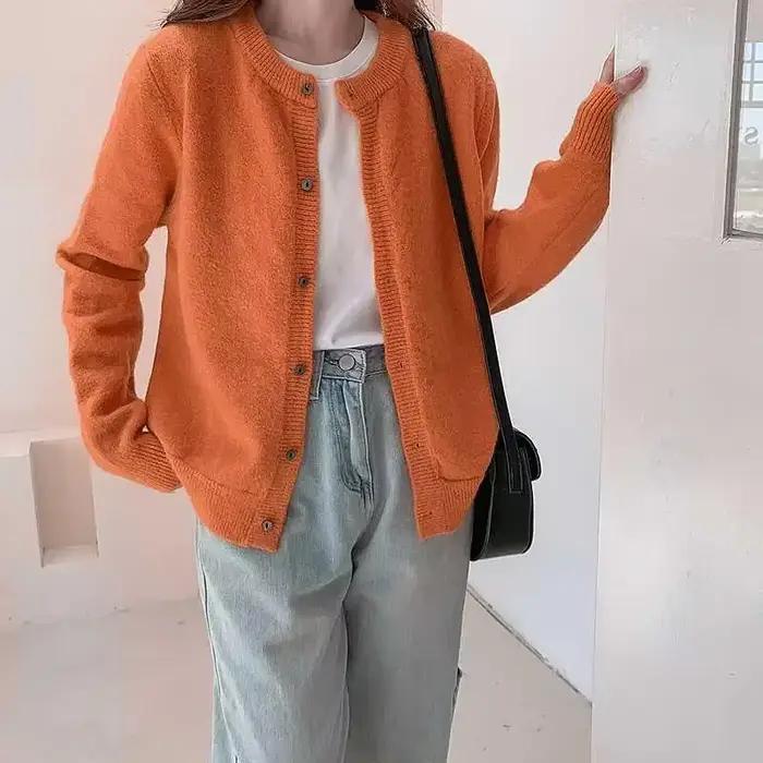 Cardigan tricoté coréen pour femme