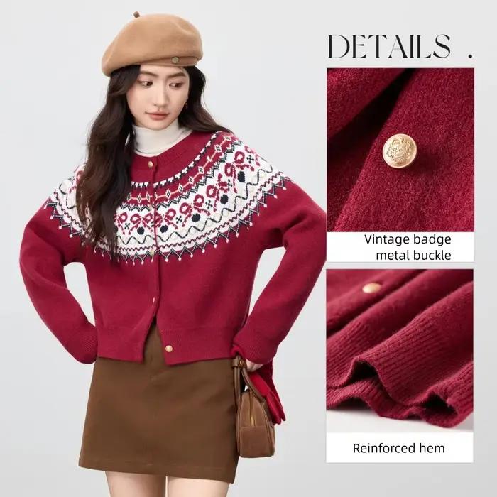 Cardigan Fair Isle SENTUBILA pour femme