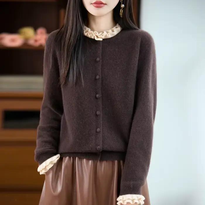Cardigan Chic en laine mérinos pour femme