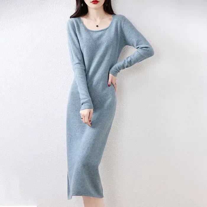 Robe pull en laine mérinos pour femme décontractée automne hiver confortable et élégante à offrir pour les femmes occassions spéciales