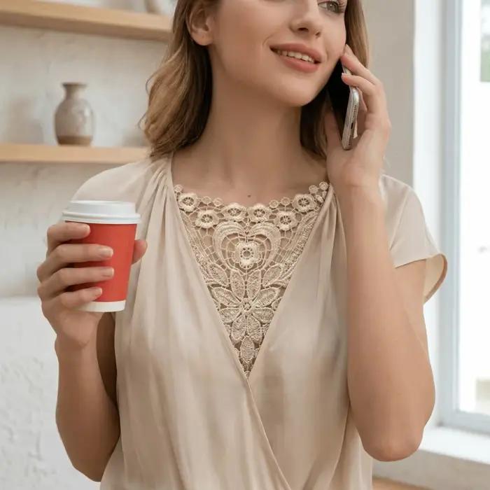 Col en dentelle creuse DIY élégant faux col brodé floral artisanat de couture pour femmes occasions spéciales
