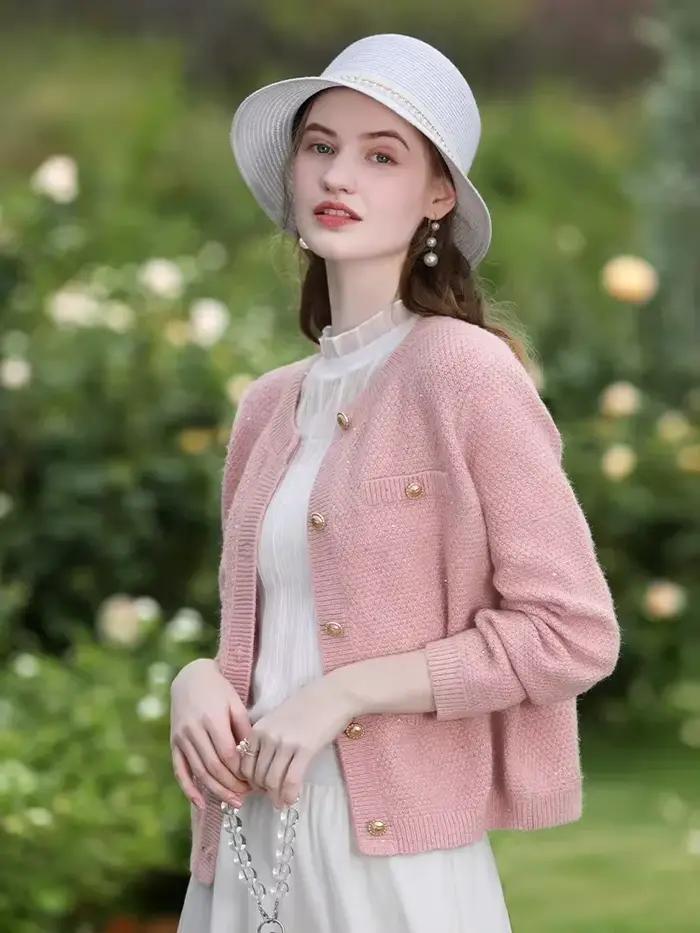 I BELIEVE YOU-Cardigan en Tweed pour Femme