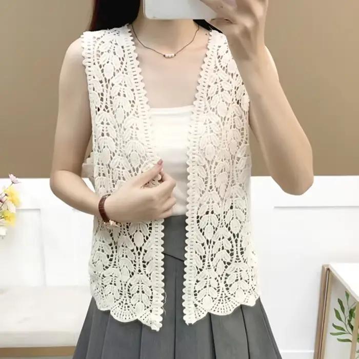 Cardigan Boho en Tricot Crochet pour Femme