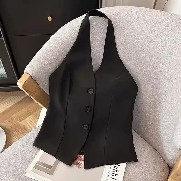 Gilets à simple boutonnage pour femmes