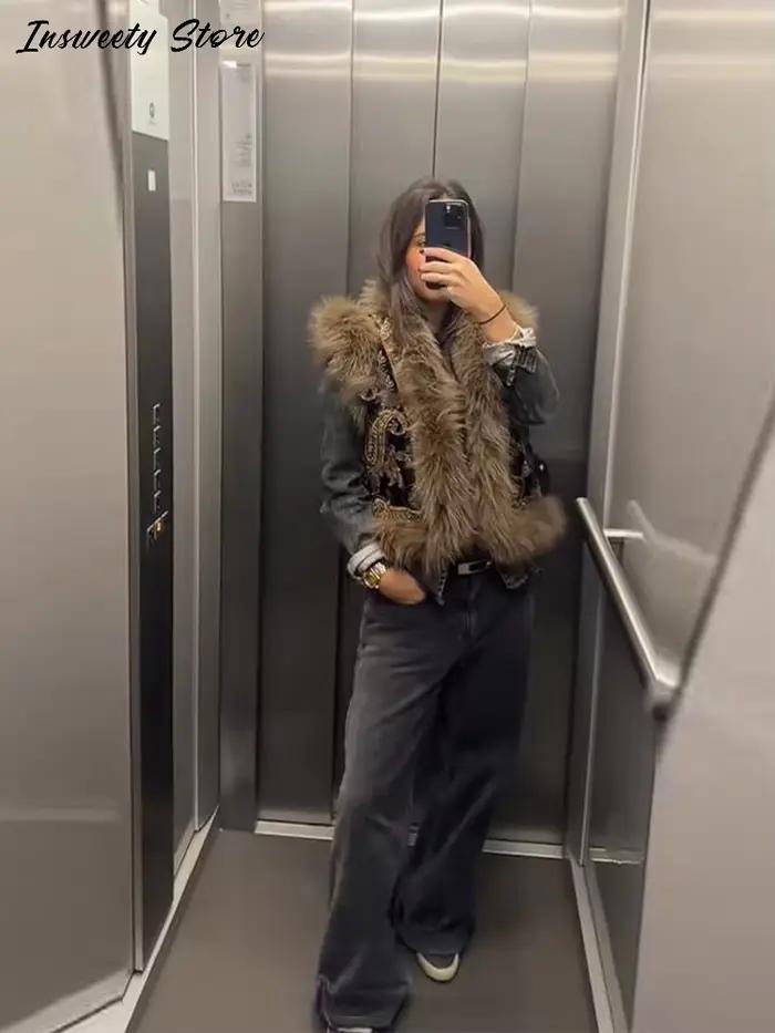 Gilet brodé à la mode pour femmes