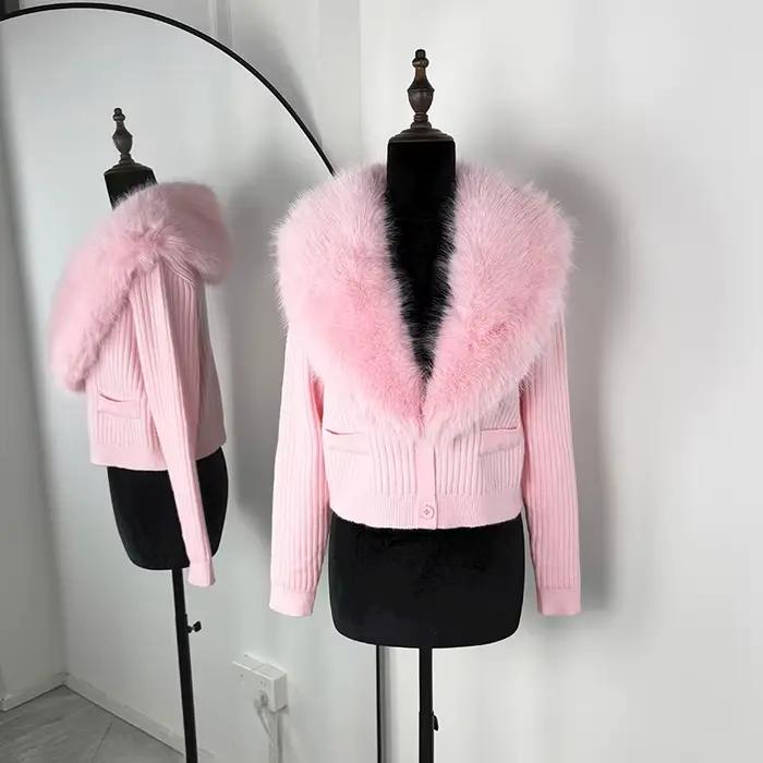 Cardigan Tornova Femme Polyester Col en V Coupe Ample Style Décontracté Occasions Spéciales Automne Hiver