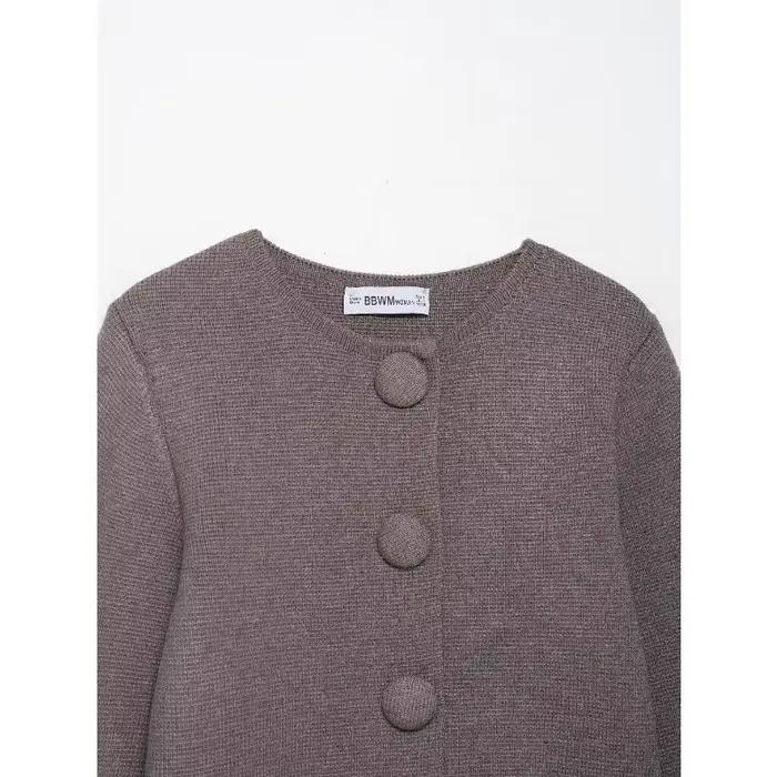 Cardigan CharmChant Femme Polyester Bleu Ciel Coupe Ample Streetwear Automne Hiver Occasions Spéciales