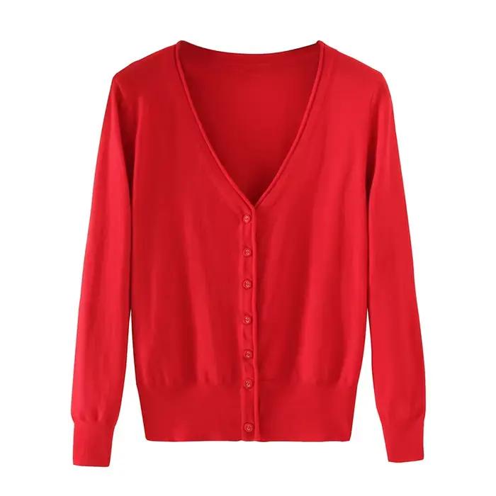 Cardigan à simple boutonnage pour femmes