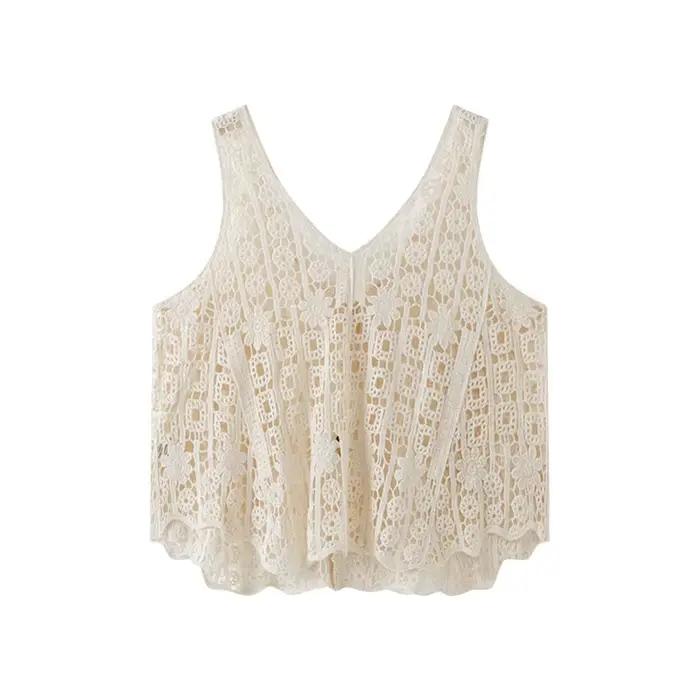 Gilet en crochet pour femme