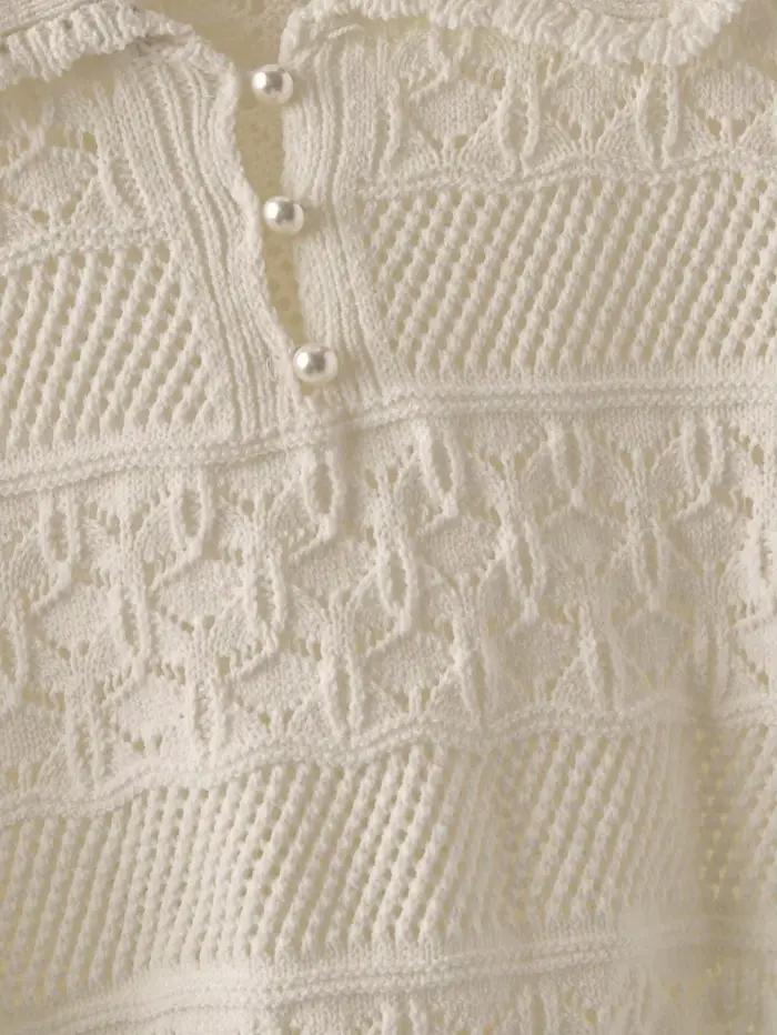 Nouveau pull tricoté multicolore pour femme élégant avec perles pour printemps été et trans-saisons occassions spéciales