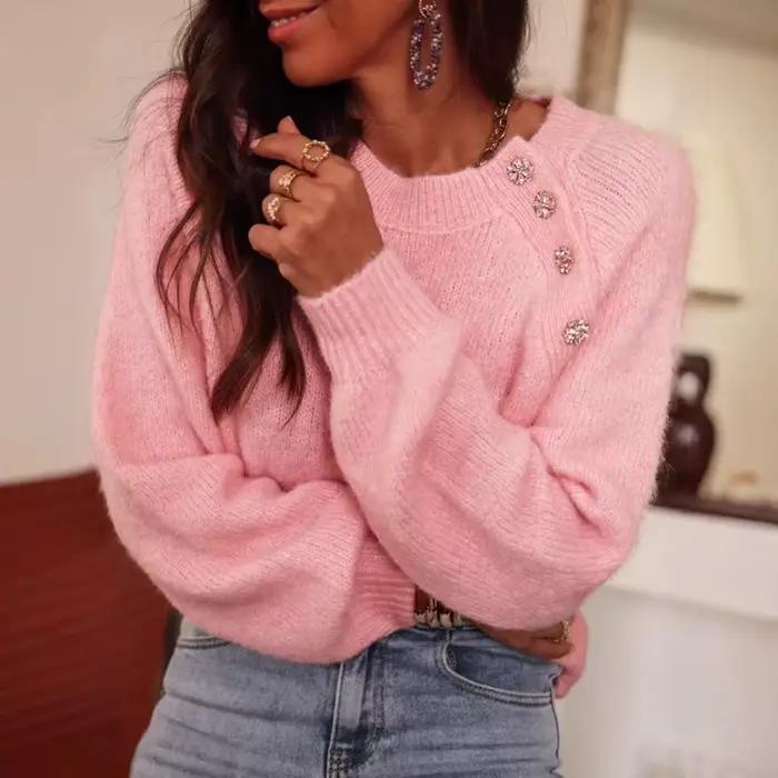 Pull Raglan de couleur unie pour femme