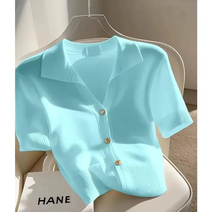 Cardigan à manches courtes pour femme