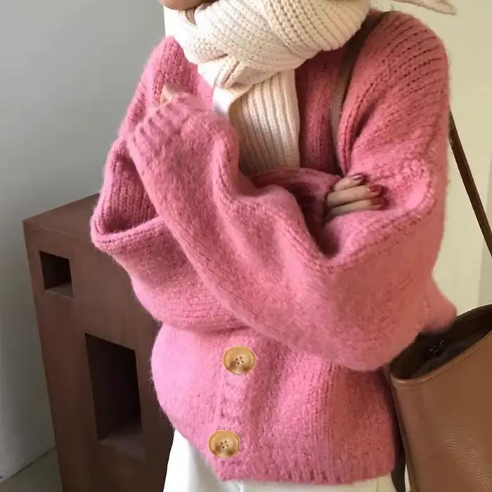 Cardigan ample en tricot pour femme