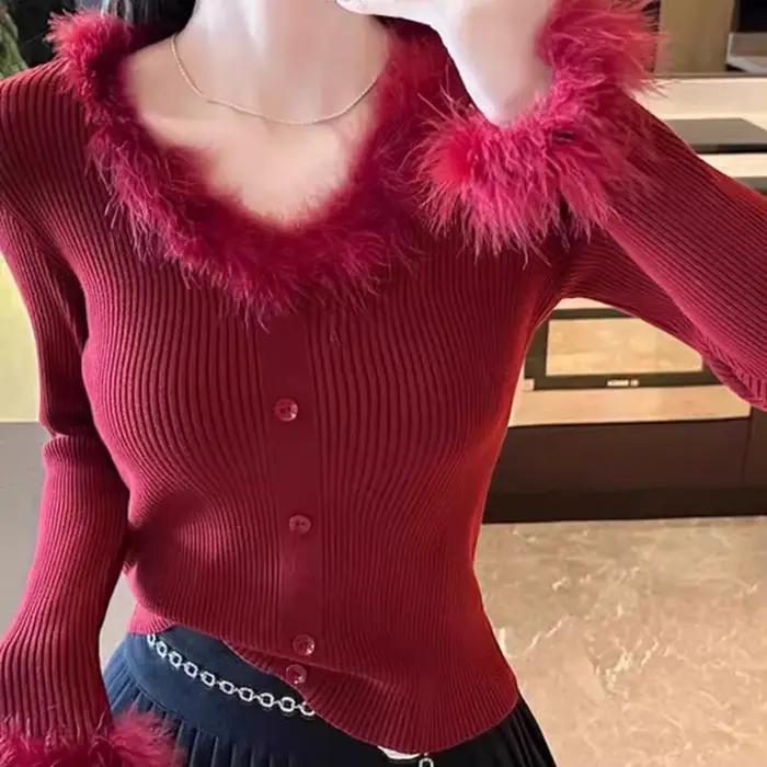 Pull épissé Design Sense avec tempérament féminin