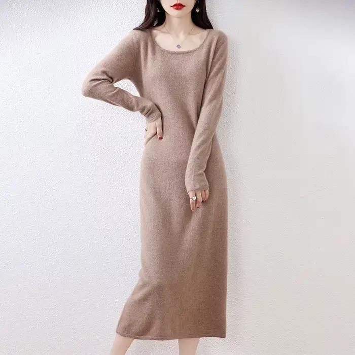 Robe pull en laine mérinos pour femme décontractée automne hiver confortable et élégante à offrir pour les femmes occassions spéciales