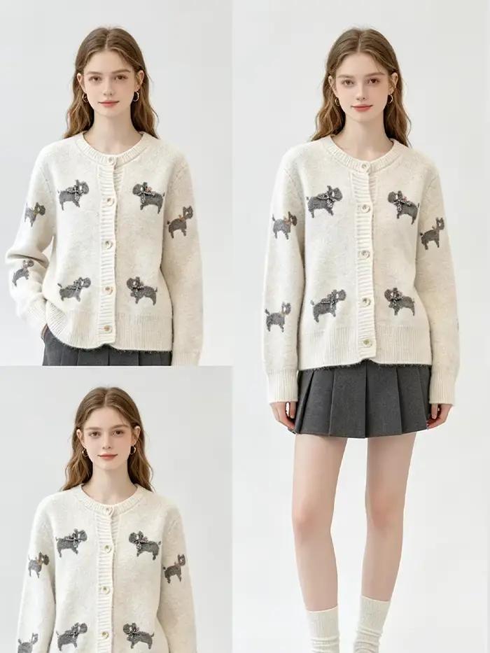 Cardigan ouvert décontracté pour femme