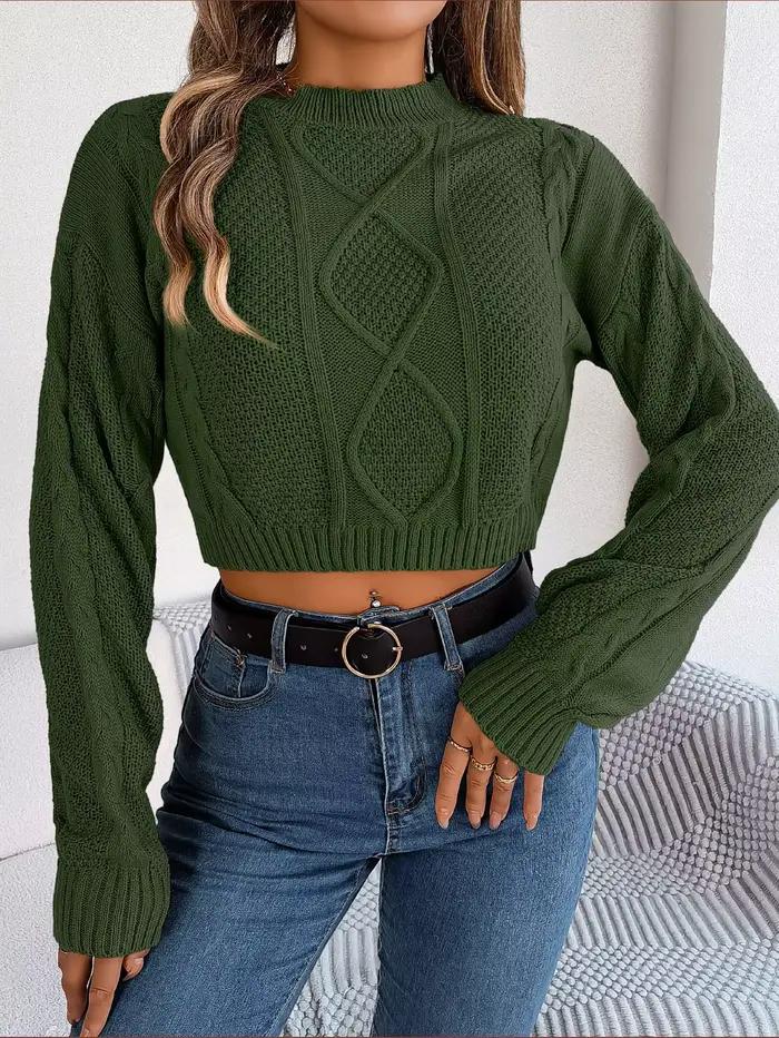 Pull court d'hiver pour femme