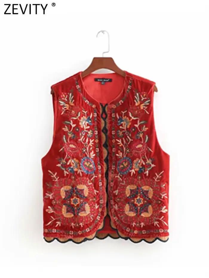 Gilet en velours brodé de fleurs et paillettes pour femmes, style rétro vintage, polyvalent pour toutes les saisons et occasions spéciales