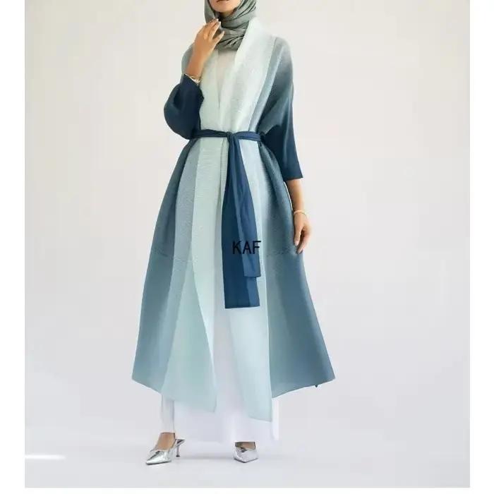 Pull en polyester plissé nickel élégant pour femme, tranchée x-longue, col chauve-souris, dentelle, automne hiver