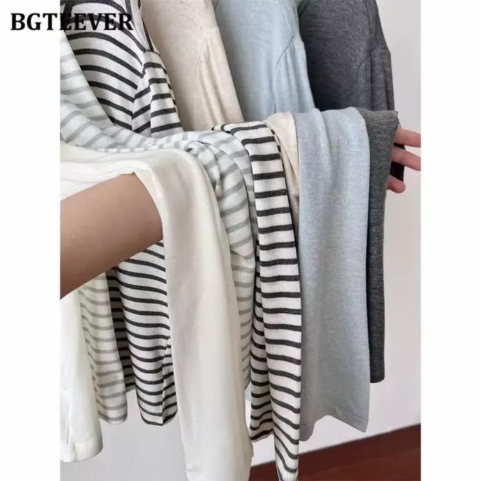 BGTEEVER Cardigan en lin et acétate pour femme