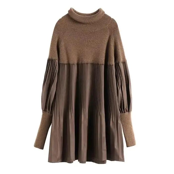 Pull ample YEMOCILE tricoter en matériau de qualité pour femmes, col roulé, coupe décontractée et ample, idéal pour automne et été, occasions spéciales et tous les jours