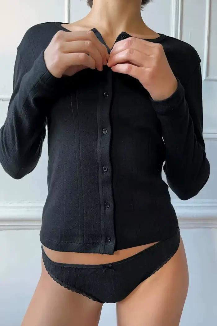 COUCOU-Cardigan blanc à manches longues pour femme, manteau d'automne, 107